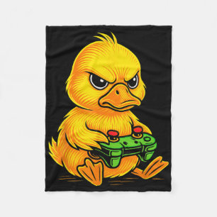 Yellow Duck Videogames Gamer Gaming Animal Boys Gi Fleece Blanket
