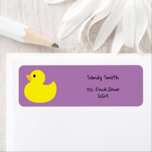 Yellow Duck, violet Color