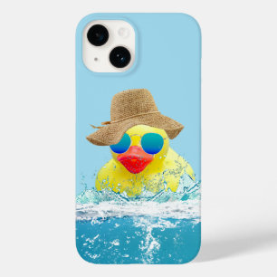 Yellow Duck with Sunglasses In Water Case-Mate iPhone 14 Case
