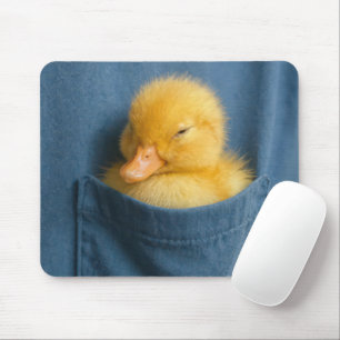 Yellow Duckling In a T-shirt Pocket Mouse Mat