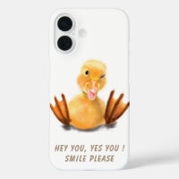 Yellow Duckling Playful Wink Happy Smile