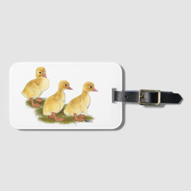 Yellow Ducklings Luggage Tag (Front Horizontal)