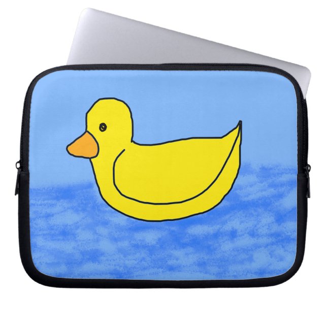 Yellow Ducky Blue Electronics Bag (Front)