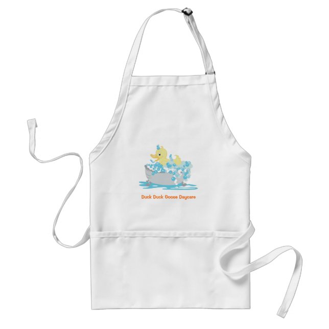 Yellow Ducky Duck Adult Apron / Art Smock (Front)