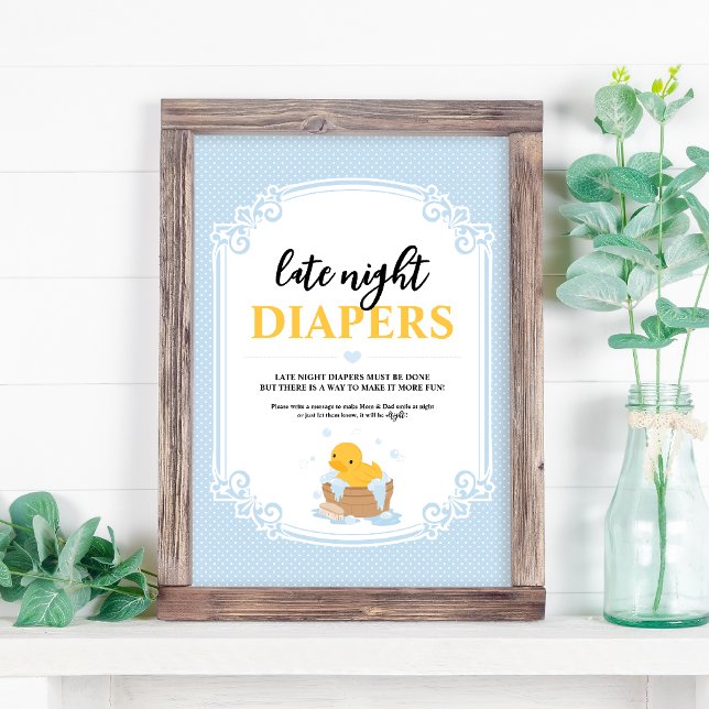 Yellow Ducky Late Night Diapers Game Sign (Creator Uploaded)