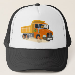 Yellow Dump Truck Cartoon for Kids Trucker Hat