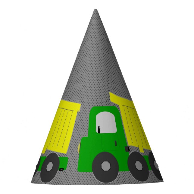 Yellow Dump Truck Party Hat (Front)