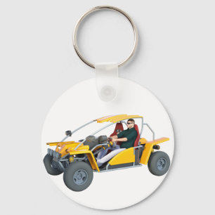 Yellow Dune Buggy Key Ring