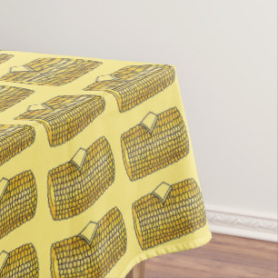 Yellow Ear Corn on the Cob Corncob Butter Picnic Tablecloth