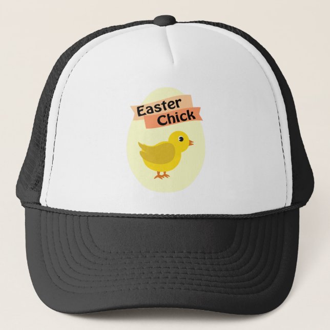 Yellow Easter Chick Trucker Hat (Front)