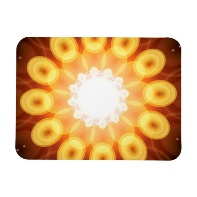Yellow Egg Yolks in Digital Abstract Magnet (Horizontal)