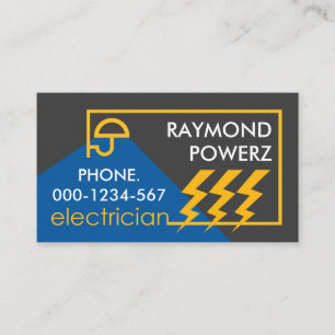 Yellow Electrical Wiring Circuit Business Card
