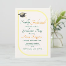 Yellow elegant Graduation Invitation