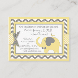 Yellow Elephant Bird Bring a Book Card
