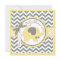 Yellow Elephant Bow-tie Chevron Print Baby Shower