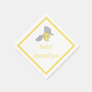 Yellow Elephant   Cocktail Napkin