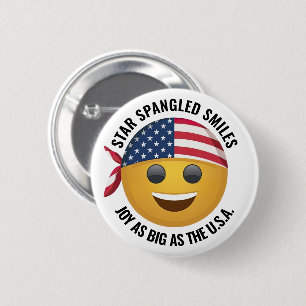 Yellow Emoji Face 6 Cm Round Badge