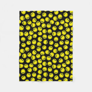 Yellow Emoji Faces Fleece Blanket