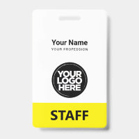 yellow Employee Name Business Logo Qr Code