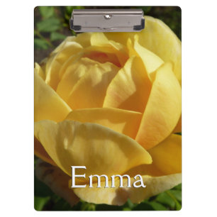 Yellow English Rose Clipboard