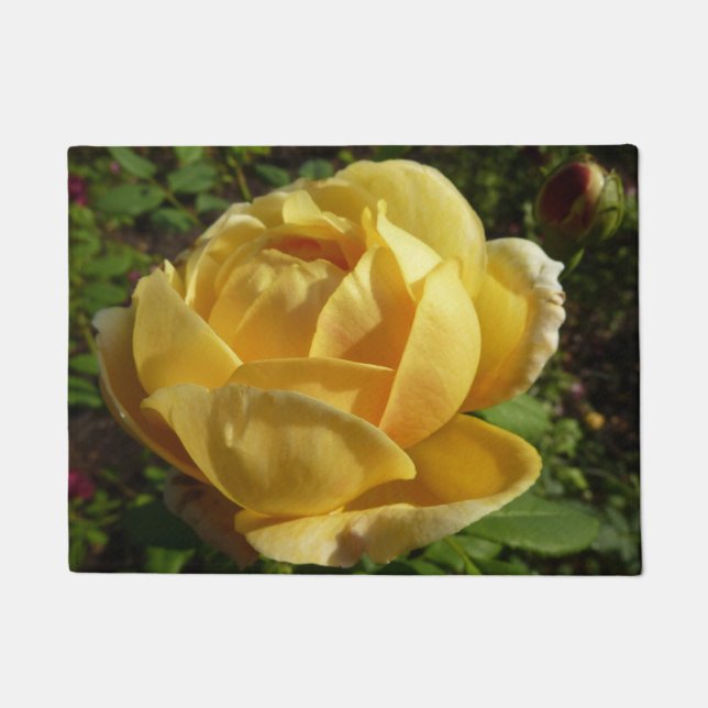 Yellow English Rose Doormat (Front)