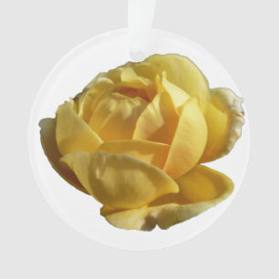 Yellow English Rose Ornament