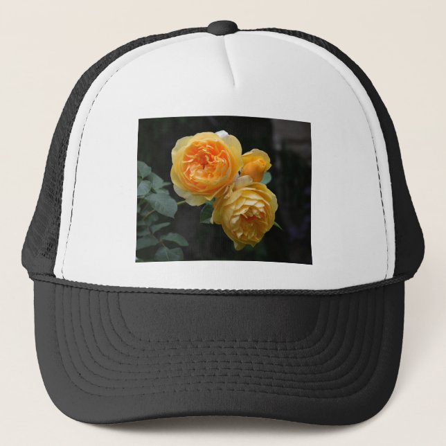 Yellow English Roses Trucker Hat (Front)