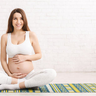 yellow ethnic aztec yoga mat