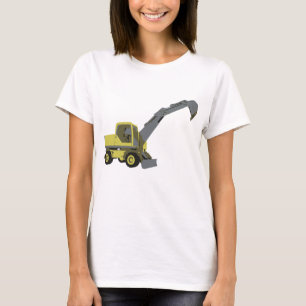 Yellow Excavator Construction Machinery T-Shirt