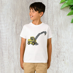 Yellow Excavator Construction Machinery T-Shirt