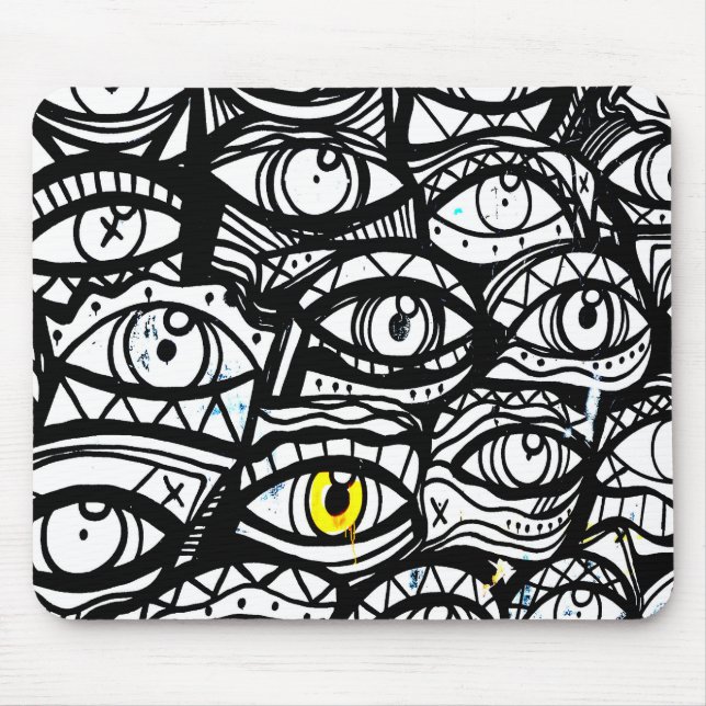 yellow eye mouse mat (Front)