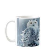 Yellow-eyed snowy owl