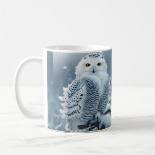 Yellow-eyed snowy owl coffee mug