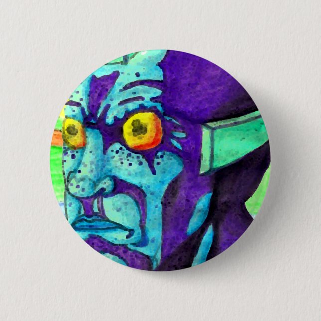 Yellow Eyes Button (Front)