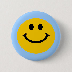 Yellow Face 6 Cm Round Badge