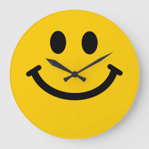 Yellow Face Large Clock