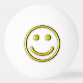 Yellow Face One Star Ping Pong Ball