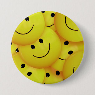 Yellow Faces 7.5 Cm Round Badge