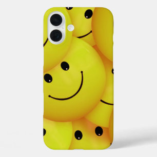 Yellow Faces iPhone 16 Plus Case