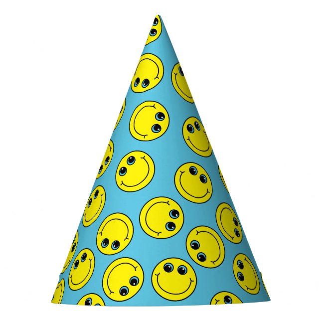 Yellow Faces Party Hat (Front)