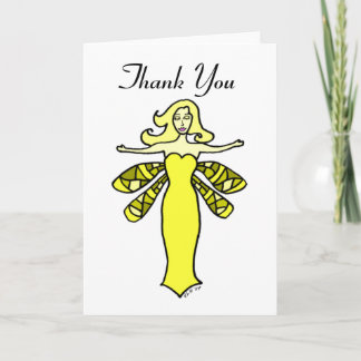Yellow Fairy Thank You Card