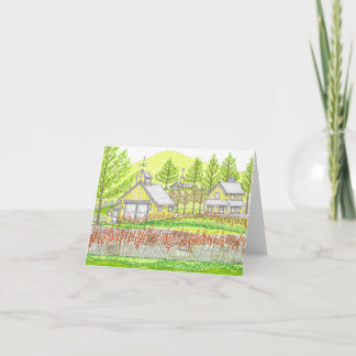 Yellow Farm Notecard