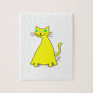 Yellow Fat Cat Jigsaw Puzzle