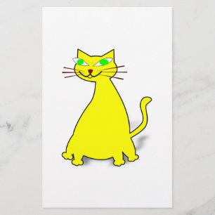 Yellow Fat Cat Stationery