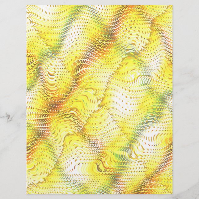 Yellow Faux Snakeskin Bulk Scrapbook Paper Pages (Front)