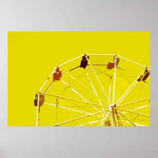 Yellow Ferris Wheel Poster