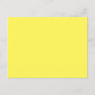 Yellow #FFF555, Golden Glow Announcement Postcard