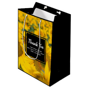 Yellow Field of Sunflowers Business  Medium Gift Bag