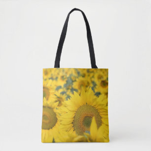 Yellow Field of Sunflowers Photograph Tote Bag