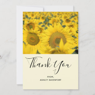 Yellow Field of Sunflowers Thank You